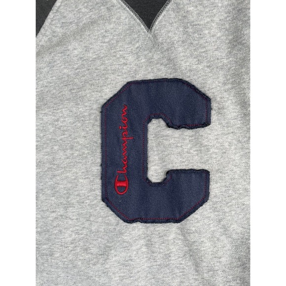 Champion Sweatshirt Womens Small ColorBlock Gray Pullover Raglan Crew Neck - Picture 4 of 6